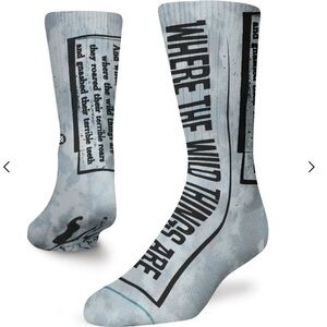 Stance Where The Wild Things Are Crew Socks Kids Large 3-5.5, NWT